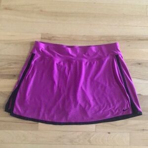 NIKE Dri Fit Women's Tennis Skirt Skort shorts magenta black trim Size L